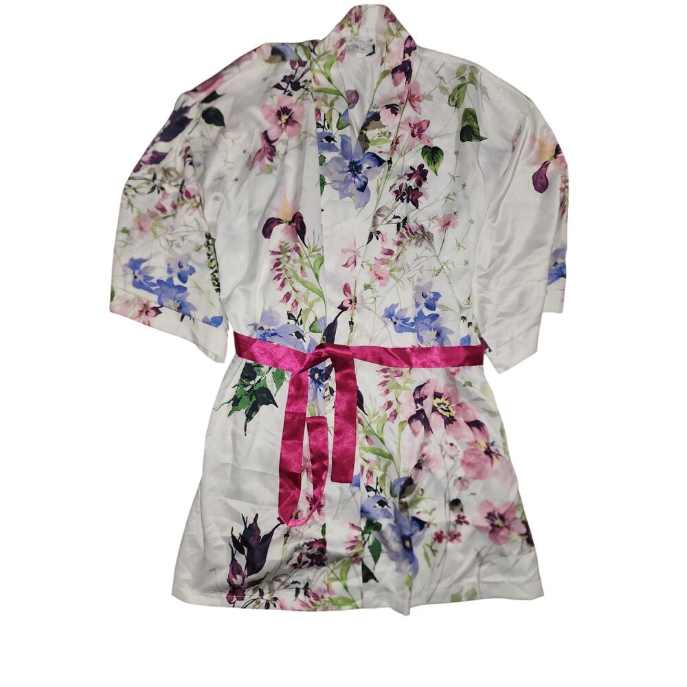 In Bloom by Jonquil Silky Floral Robe xs/s